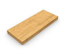 Wooden board isolated on white background
