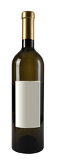 wine bottle isolated on white background