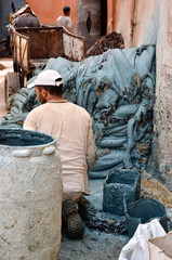 Colorazione pelli Conceria Marrakech