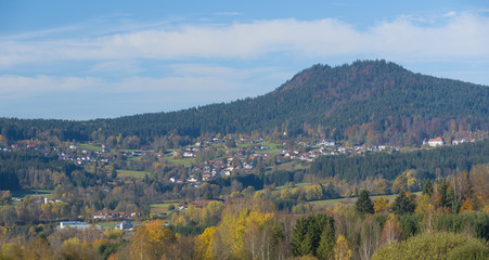 Fototapeta na wymiar Bergdorf Rabenstein -Heimat des Waldpropheten Mühlhiasl