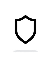 Shield icon on white background.