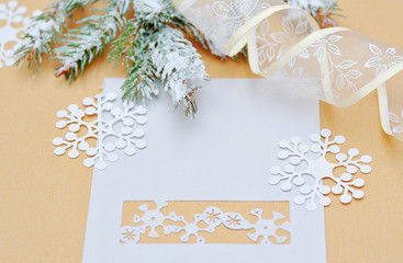 Christmas decoration with place for your text invitation