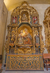 Fototapeta na wymiar Seville - altar of st. Ann child Mary in El Savador church