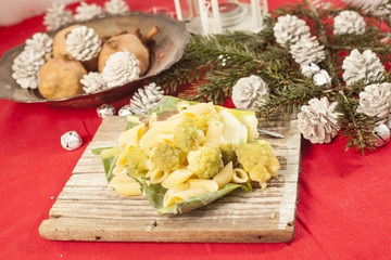 Pasta with cabbage and anchovies