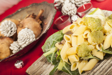 Pasta with cabbage and anchovies