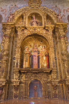 Seville - baroque side altar in El Salvador church