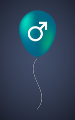 Vector balloon icon with a male sign