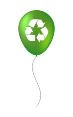 Vector balloon icon with a recycle sign