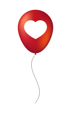 Vector balloon icon with a heart
