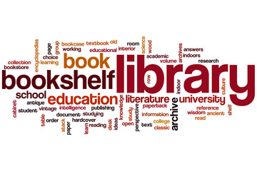 Fototapeta premium Library word cloud