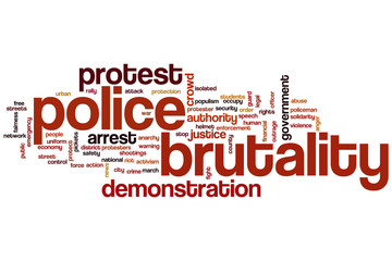 Police brutality word cloud