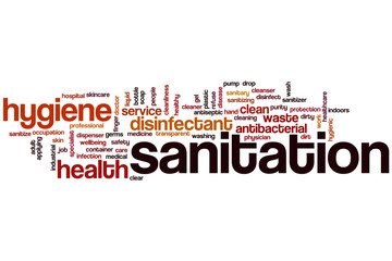 Sanitation word cloud