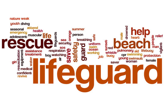 Life guard word cloud