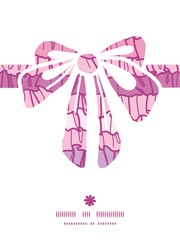 Vector pink ruffle fabric stripes gift bow silhouette pattern