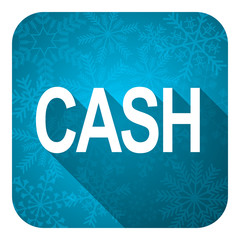 cash flat icon, christmas button