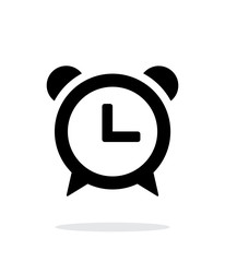 Alarm clock icon on white background.