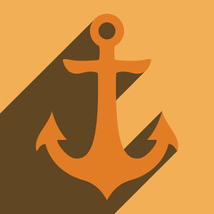 Trendy vector icons with long shadow