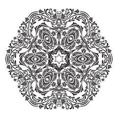 Elegant background with lace ornament. Vector