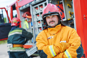 Fototapeta premium firefighter crew