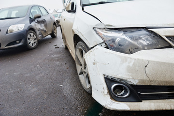 car crash collision in urban street