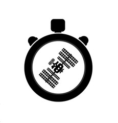 Station spatiale dans un chronomètre