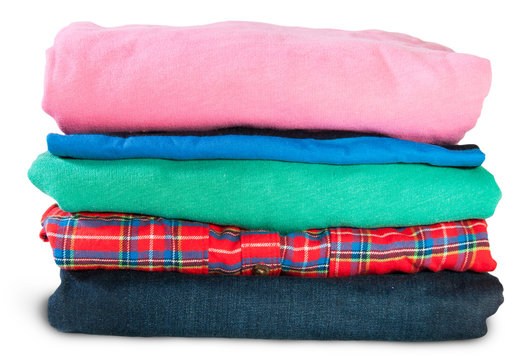 Stack Of Five Types Of Clothes
