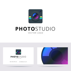 Photo studio logo and business card template.