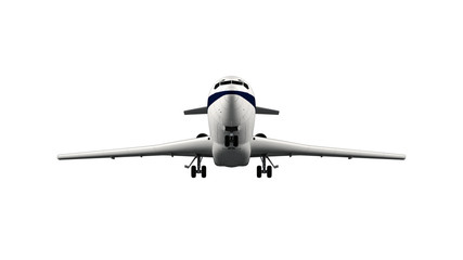 Passenger airplane isolated on white background