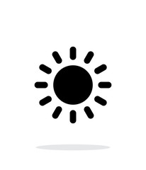 Sun weather icon on white background.