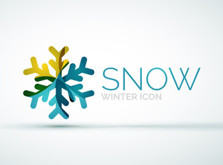 Christmas snowflake company logo design