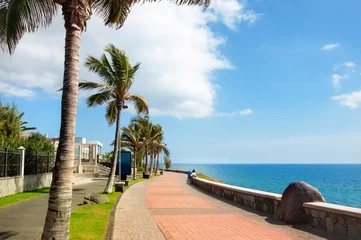 Fotobehang Promenade in Maspalomas on Canary islands © Valery Bareta