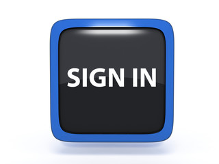 sign in square icon on white background