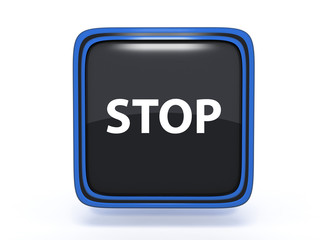 stop square icon on white background