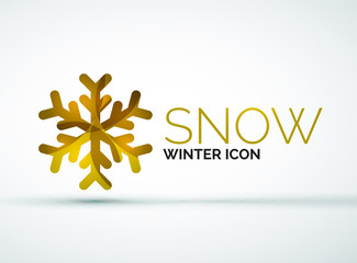 Christmas snowflake company logo design