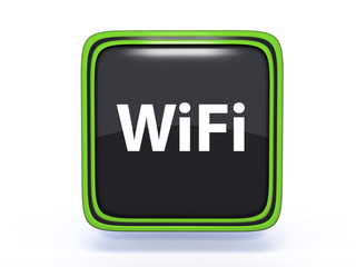 wifi square icon on white background