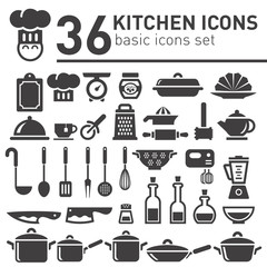 Kitchen icons set.