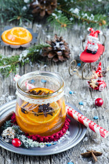 Festive tangerine liqueur