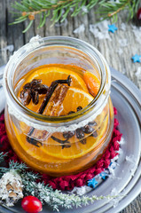 Festive tangerine liqueur