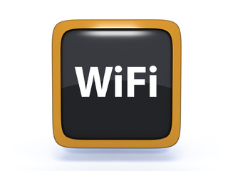 wifi square icon on white background