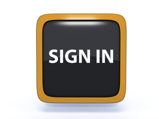 sign in square icon on white background
