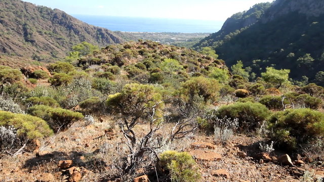 mountain valley to Mediterranean Sea