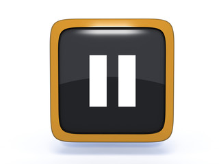 pause square icon on white background