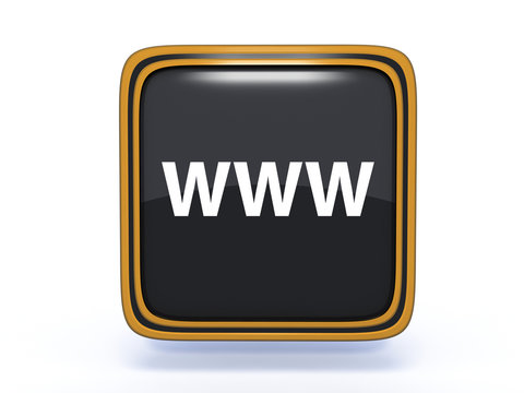 www square icon on white background