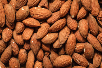Almonds as food background