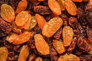 Raisin dried grape as background texture