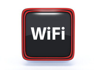 wifi square icon on white background