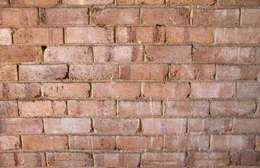 Flat aged red brick wall background texture in The Rocks, Sydney