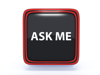 ask me square icon on white background