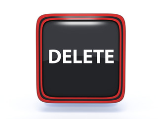 delete square icon on white background