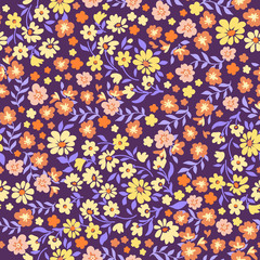 retro ditsy seamless floral print